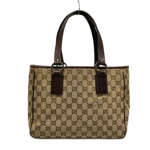 Auth Gucci Gg Beige Dark Brown Jacquard #156283G20B - Picture 3 of 11